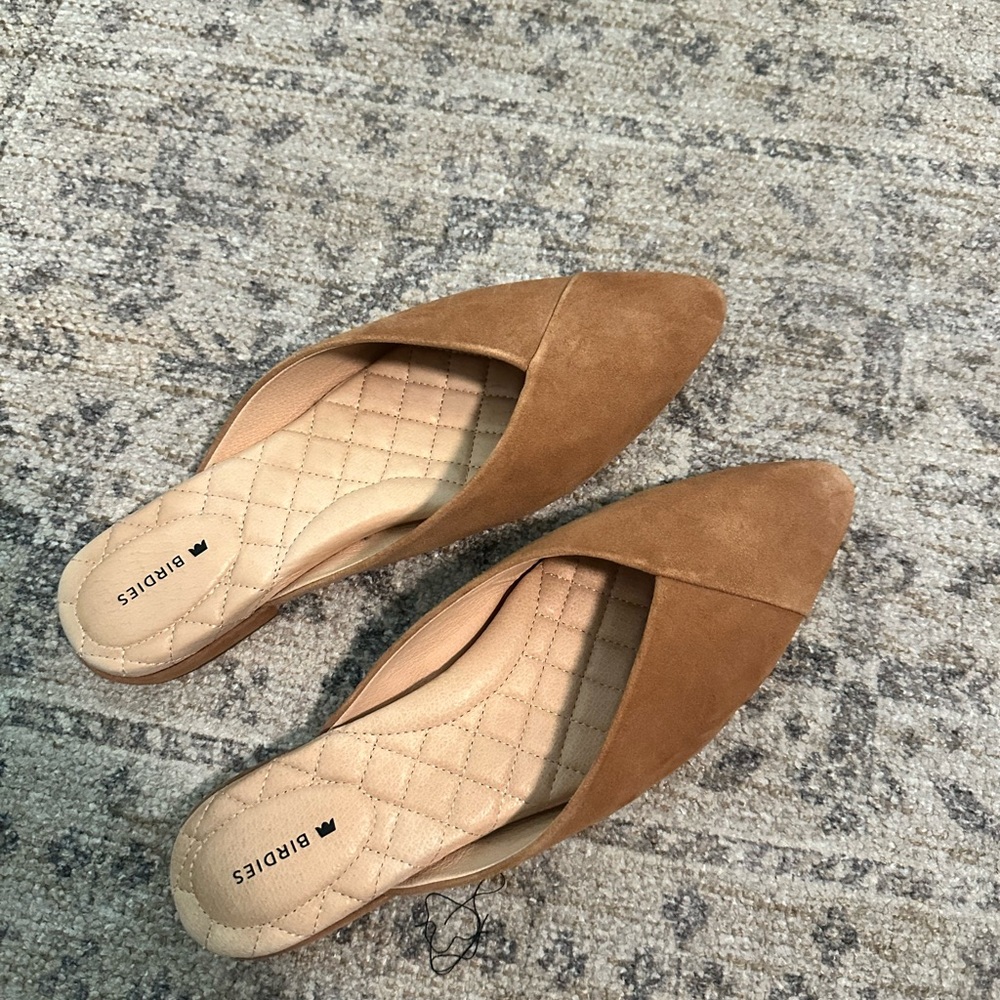 Birdies Women's Tan Suede mules